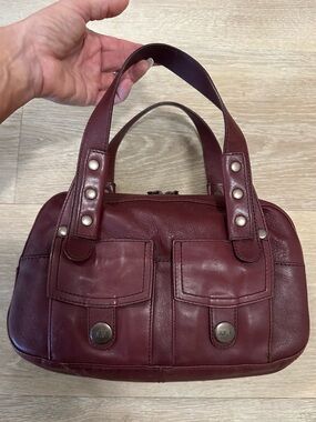 ⭐️VINTAGE Marc Jacobs Mini Stella Multi Pocket Cargo Satchel Burgundy Leather